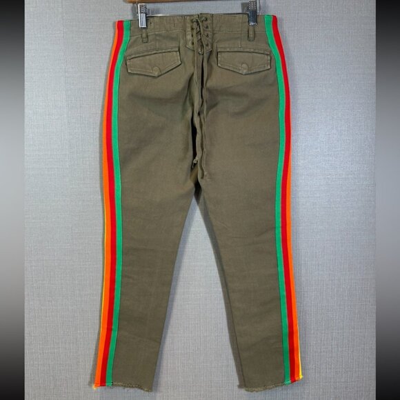 Pam & Gela Twill Utility Side Stripe Mid-Rise Ankle Skinny Pants - Picture 4 of 14